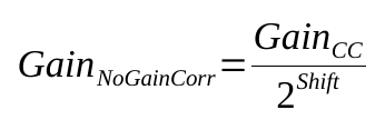 Shift-only Gain Correction