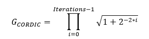 Cordic Gain Formula